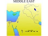 Map of the Middle East with almost nothing marked